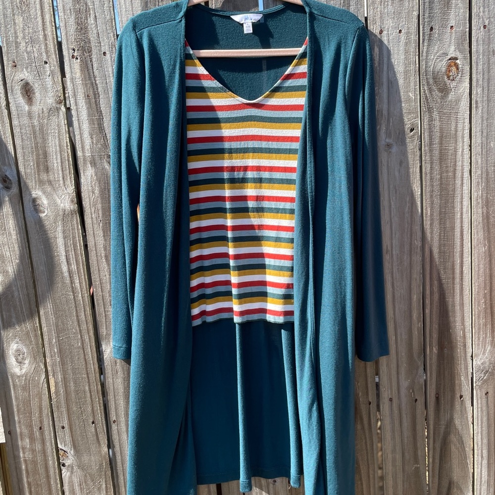 Tank-cardigan combo